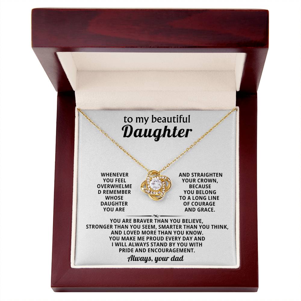 To my beautiful Daughter, You belong to a long line of courage and grace