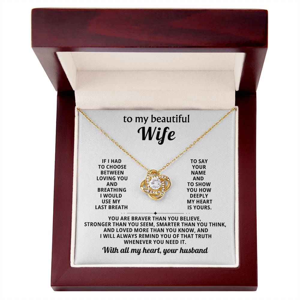 To my beautiful Wife, I would use my last breath to say your name