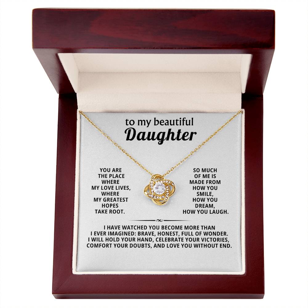 To my beautiful daughter, You are the place where my love lives
