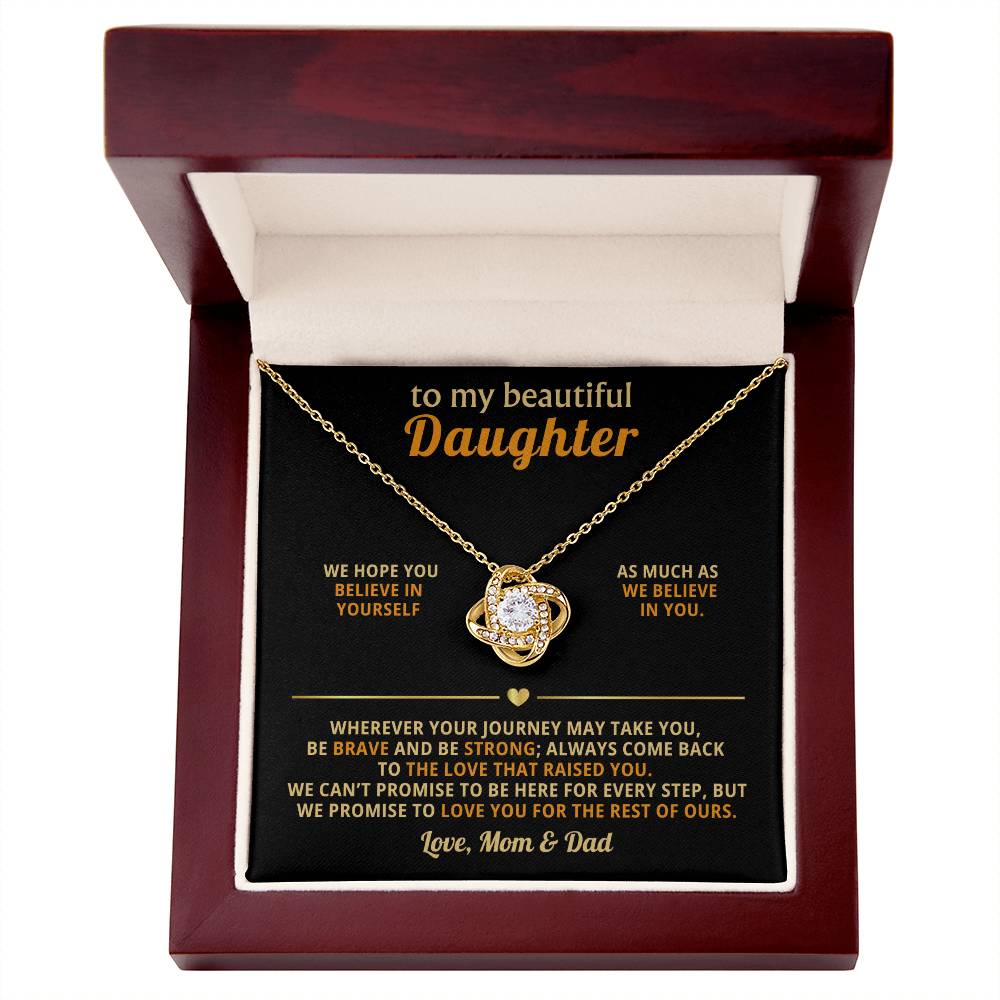To my beautiful daughter, We hope you believe in yourself as much as we believe in you