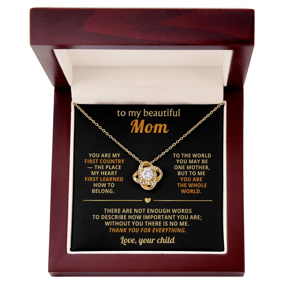 To my beautiful Mom, without you there is no me