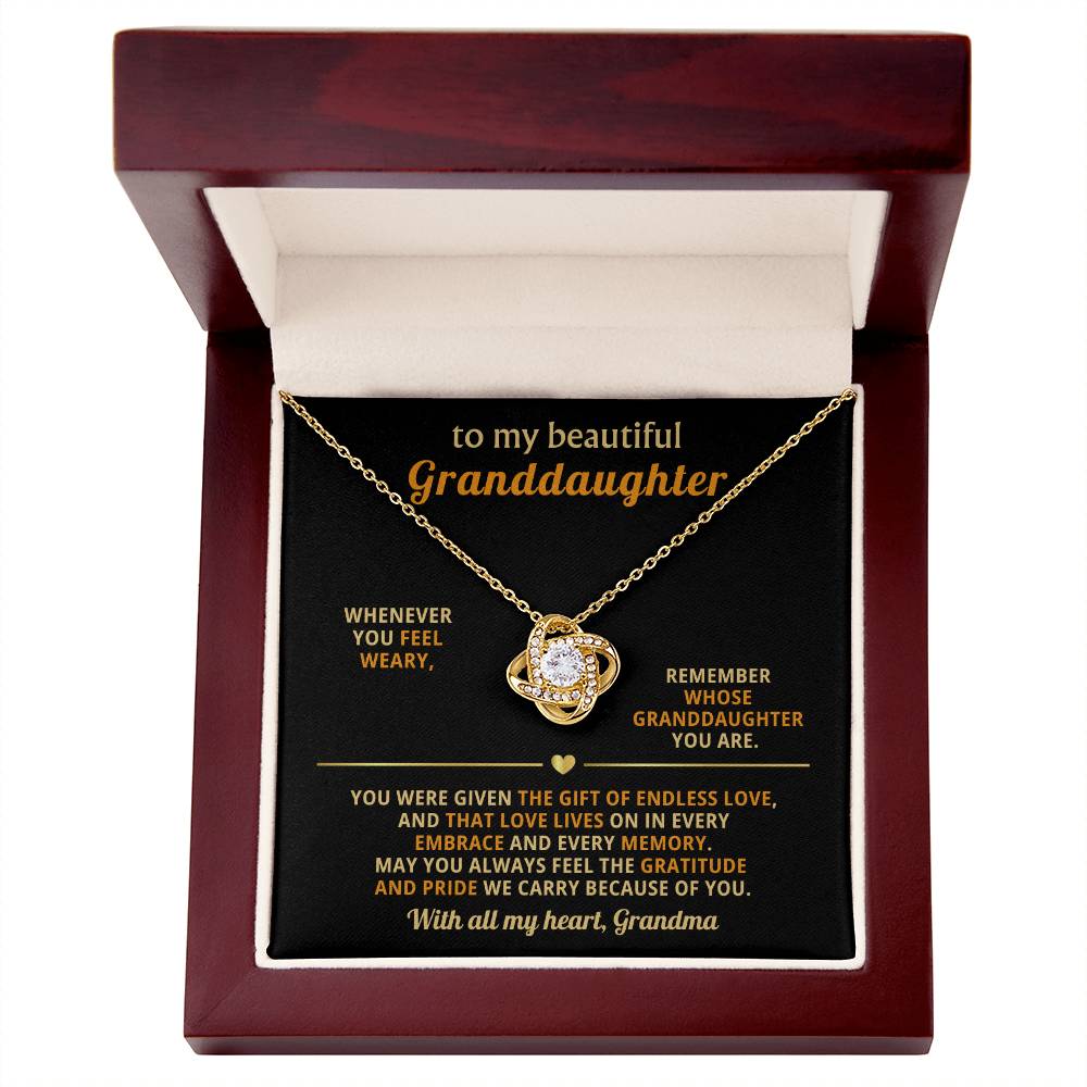 To my beautiful Granddaughter, You were given the gift of endless love