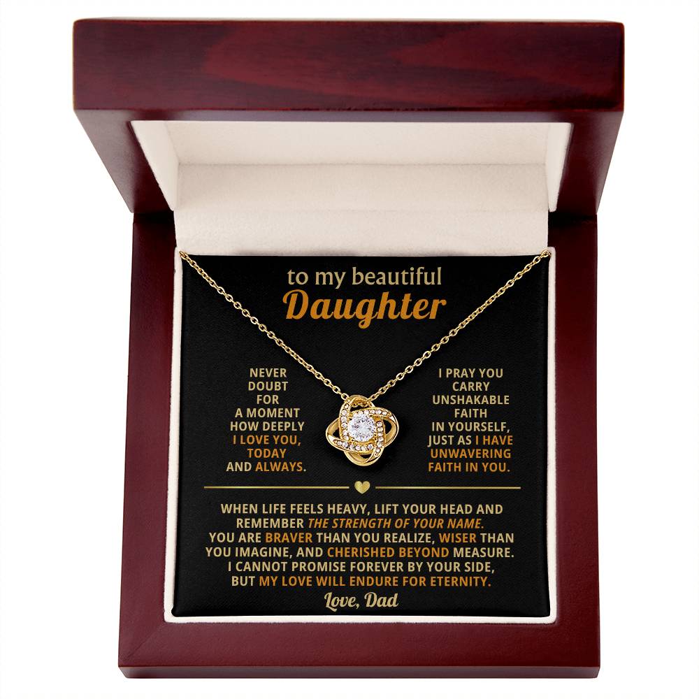To my beautiful Daughter, I pray you carry unshakable faith in yourself