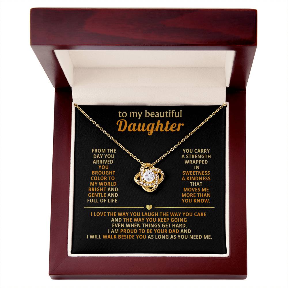 To my beautiful Daughter, From the day you arrived you brought color to my world