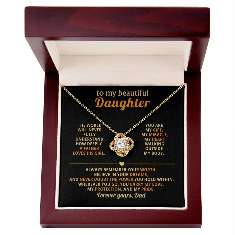 To my beautiful Daughter - The world will never fully understand how deeply a father loves his girl