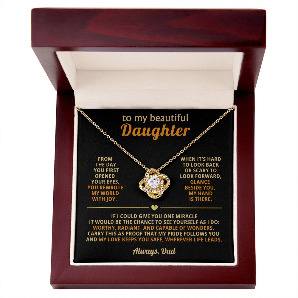 To my beautiful Daughter, You rewrote my world with joy