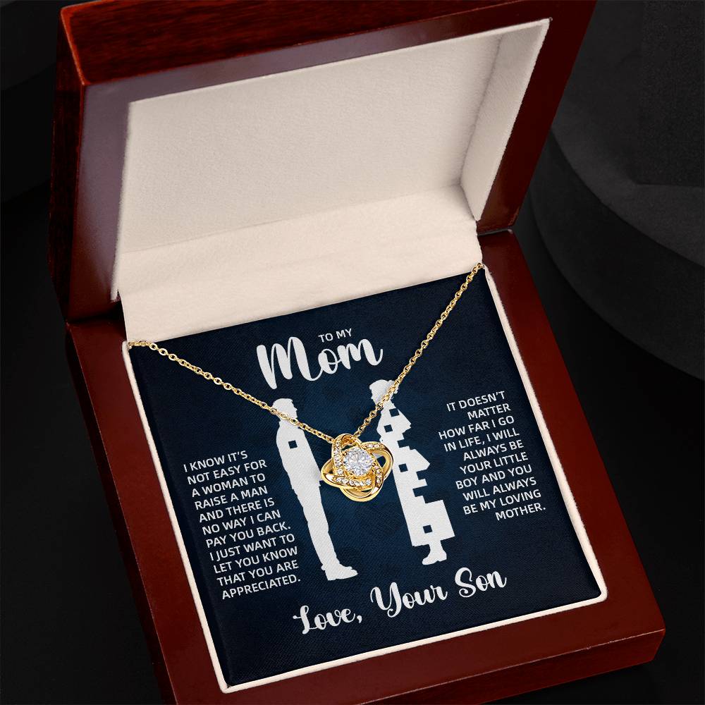 TO MY MOM LITTLE BOY BLUE LOVE KNOT