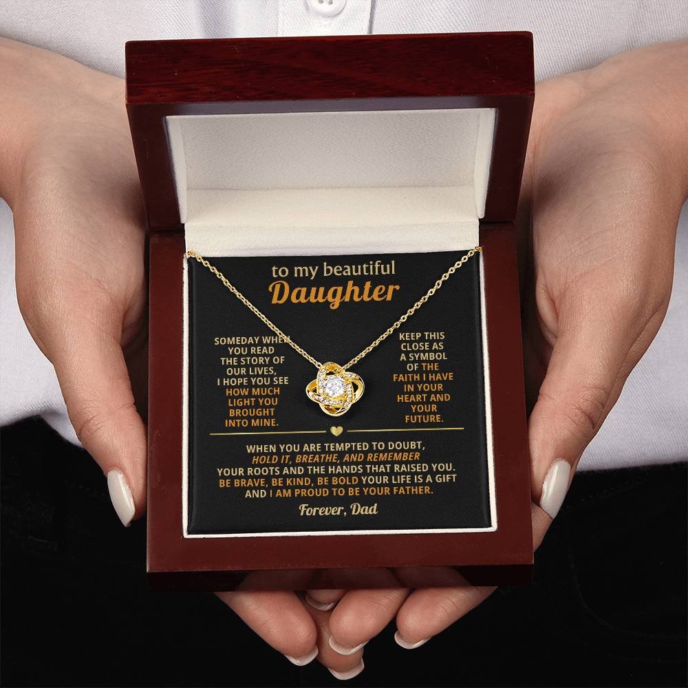 To my beautiful Daughter, Keep this close as a symbol of the faith I have in your heart and your future