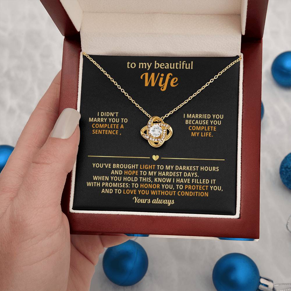 To my beautiful Wife, I married you because you complete my life