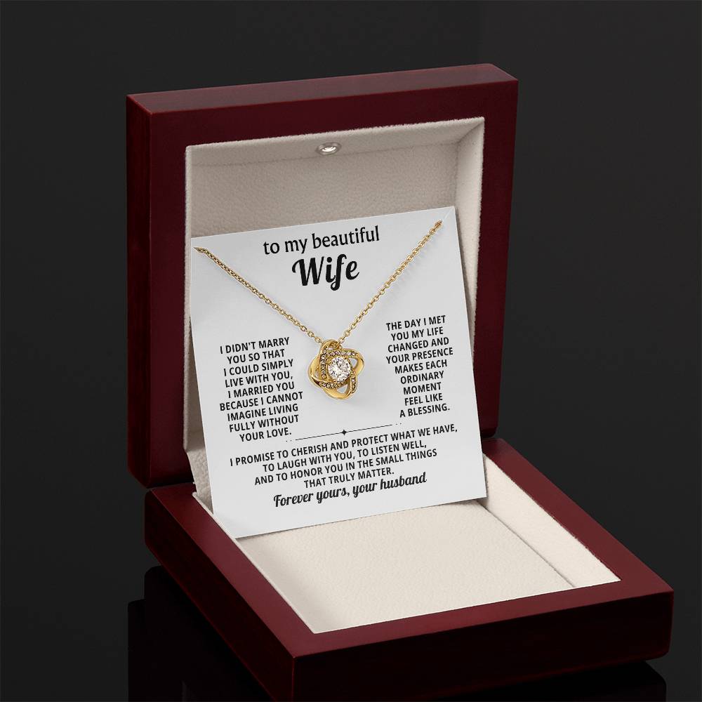 To my beautiful Wife, I promise to cherish and protect what we have
