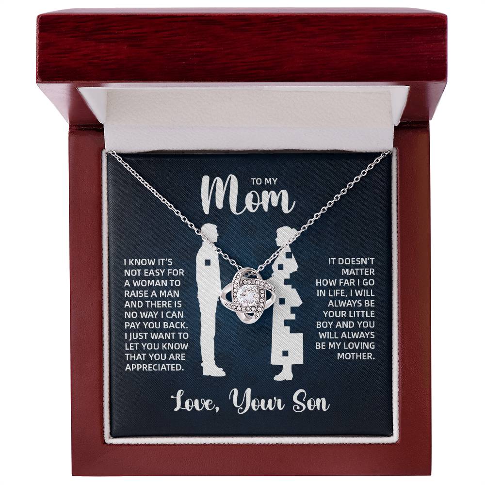 TO MY MOM LITTLE BOY BLUE LOVE KNOT