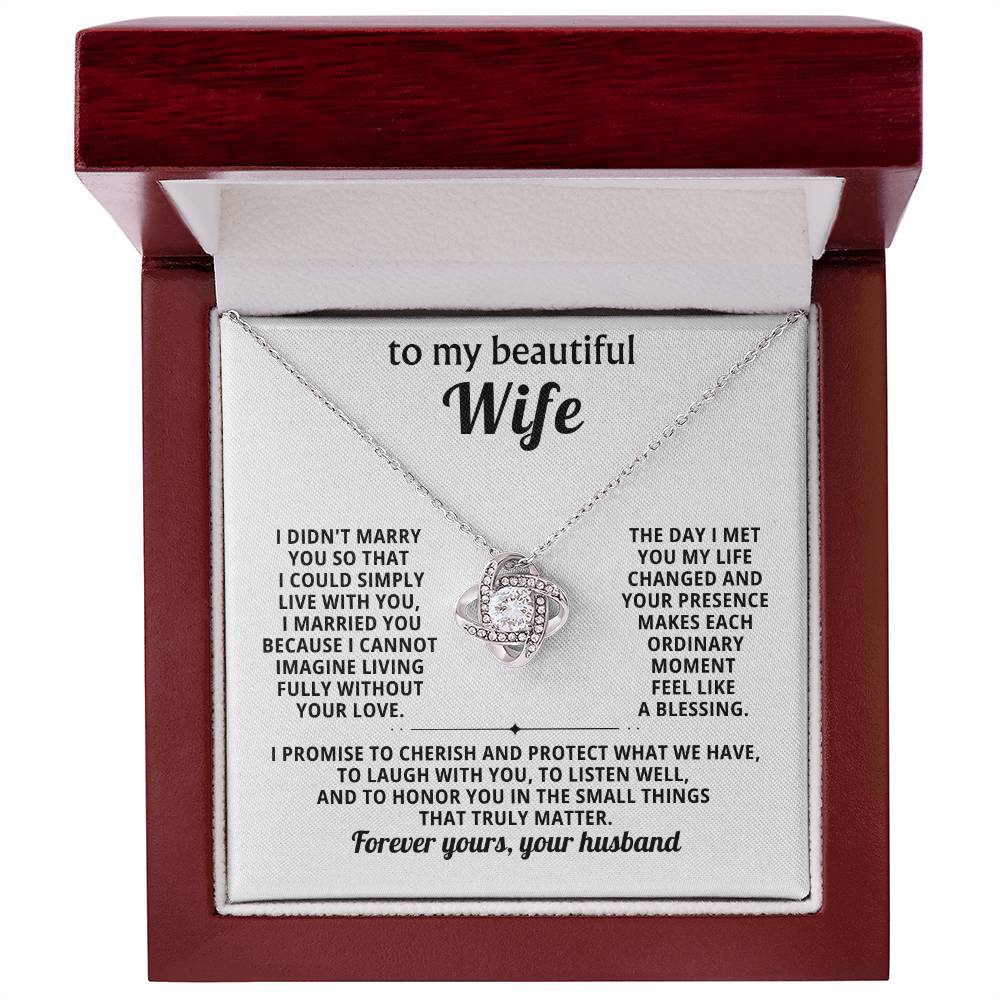 To my beautiful Wife, I promise to cherish and protect what we have