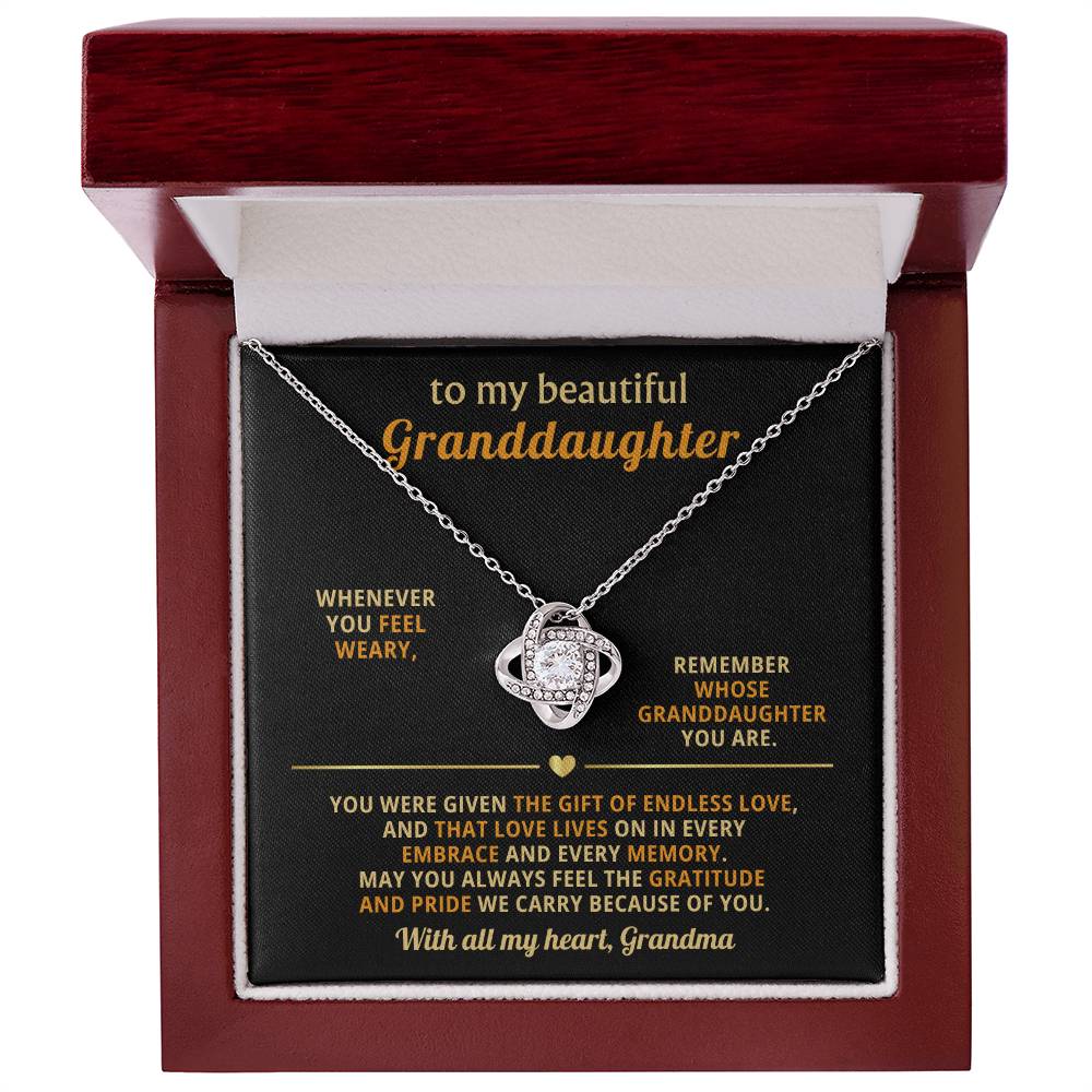 To my beautiful Granddaughter, You were given the gift of endless love