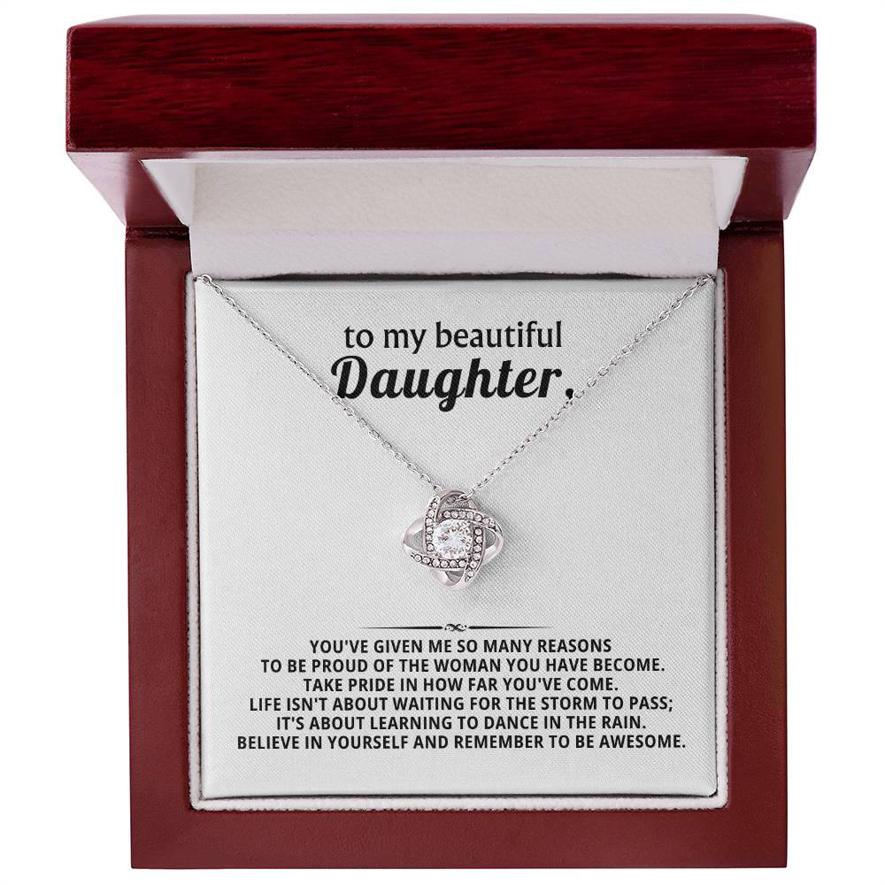 To my beautiful Daughter, proud of the woman you have become