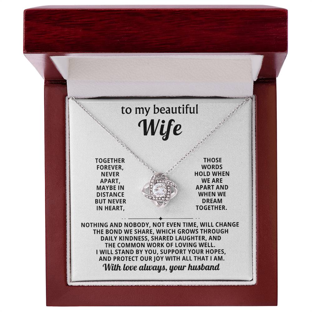 To my beautiful Wife, Nothing and nobody, not even time, will change the bond we share