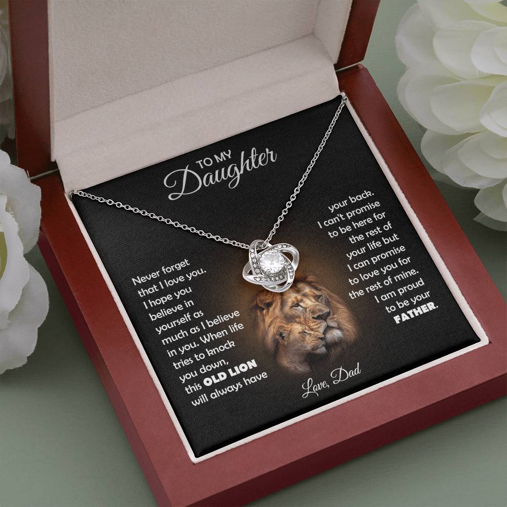 TO MY DAUGHTER THIS LION LOVE KNOT