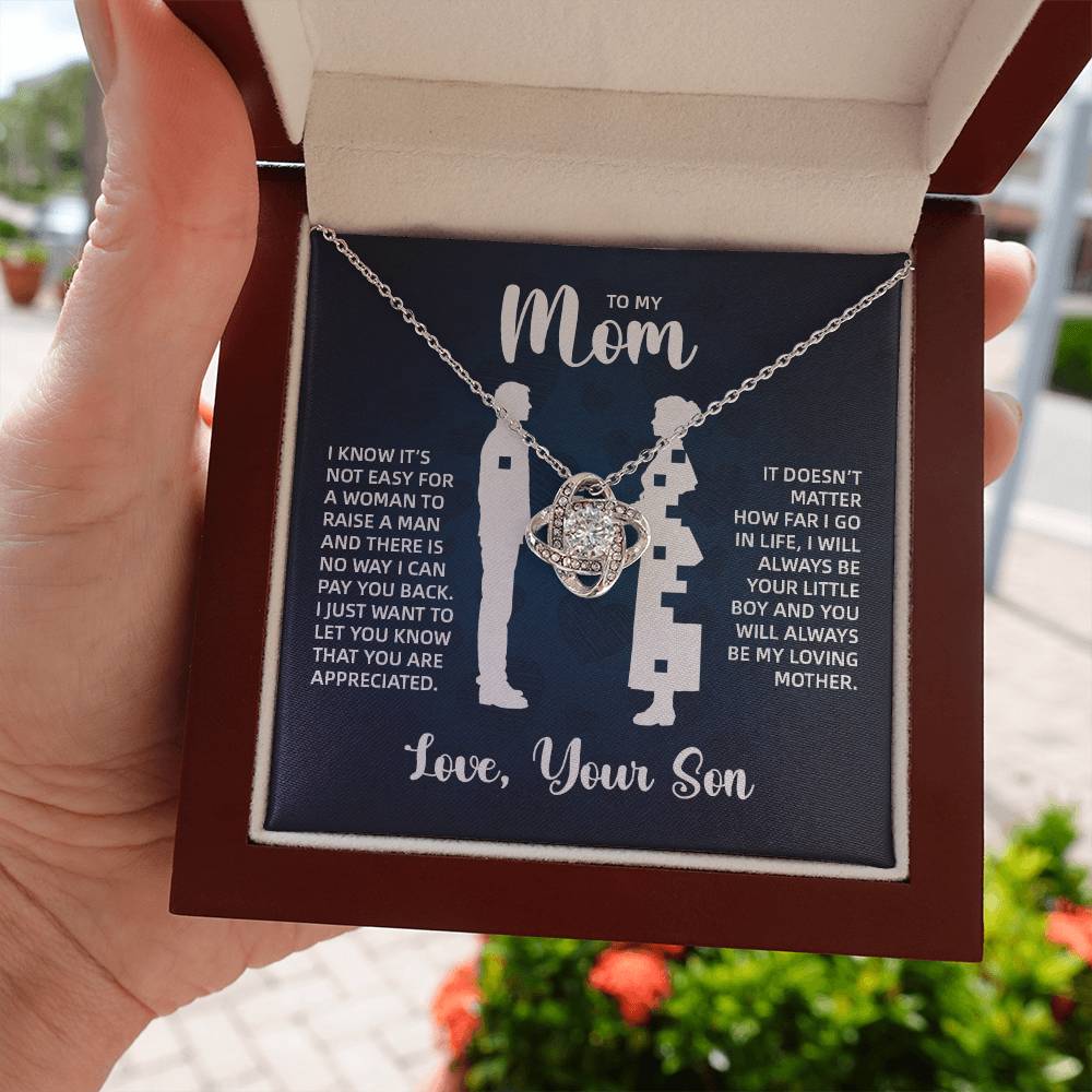 TO MY MOM LITTLE BOY BLUE LOVE KNOT