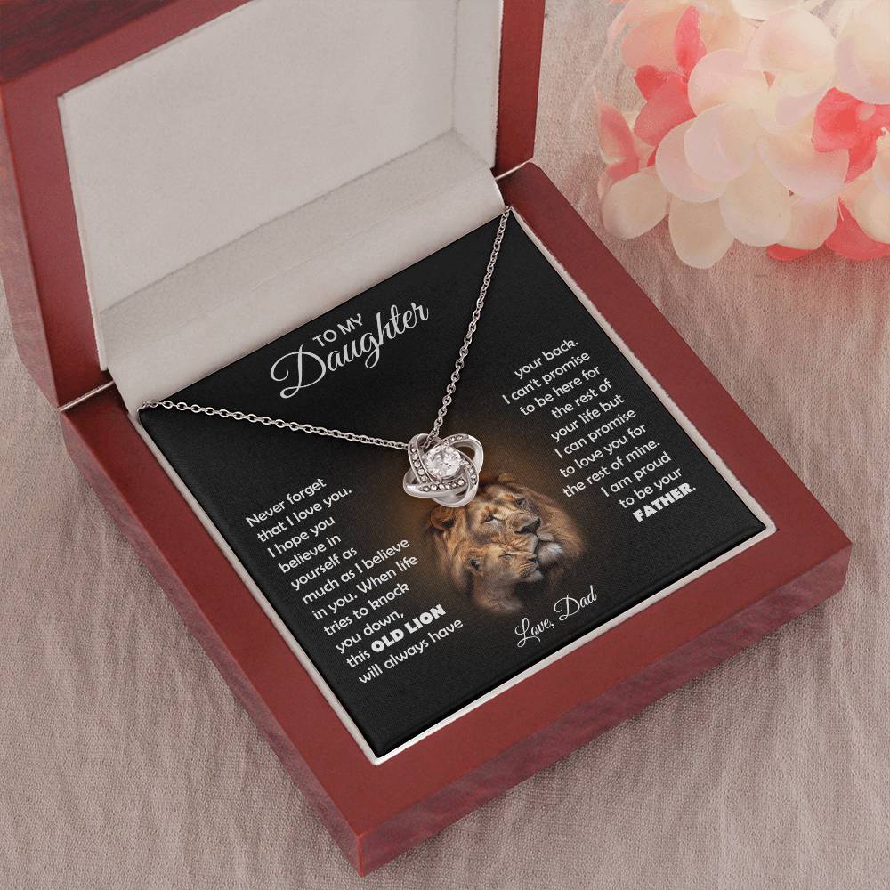 TO MY DAUGHTER THIS LION LOVE KNOT