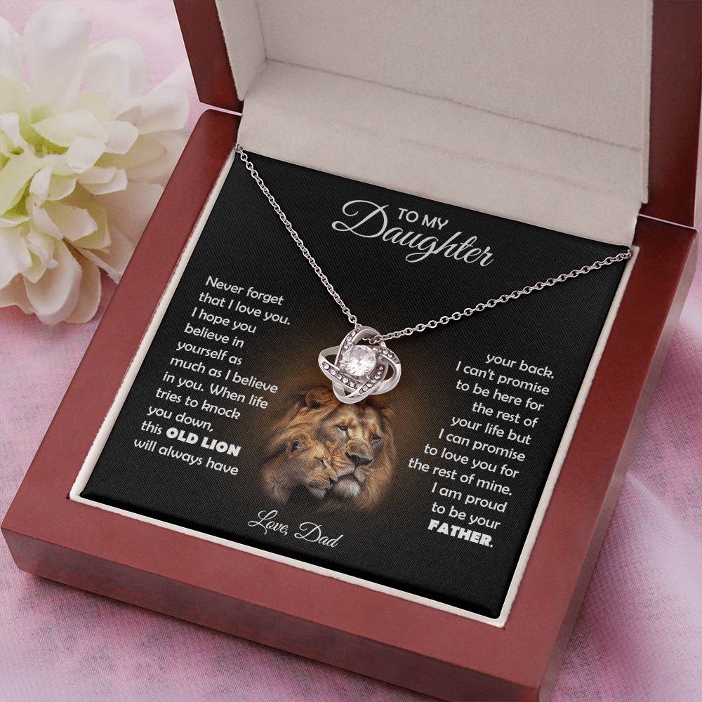 TO MY DAUGHTER THIS LION LOVE KNOT