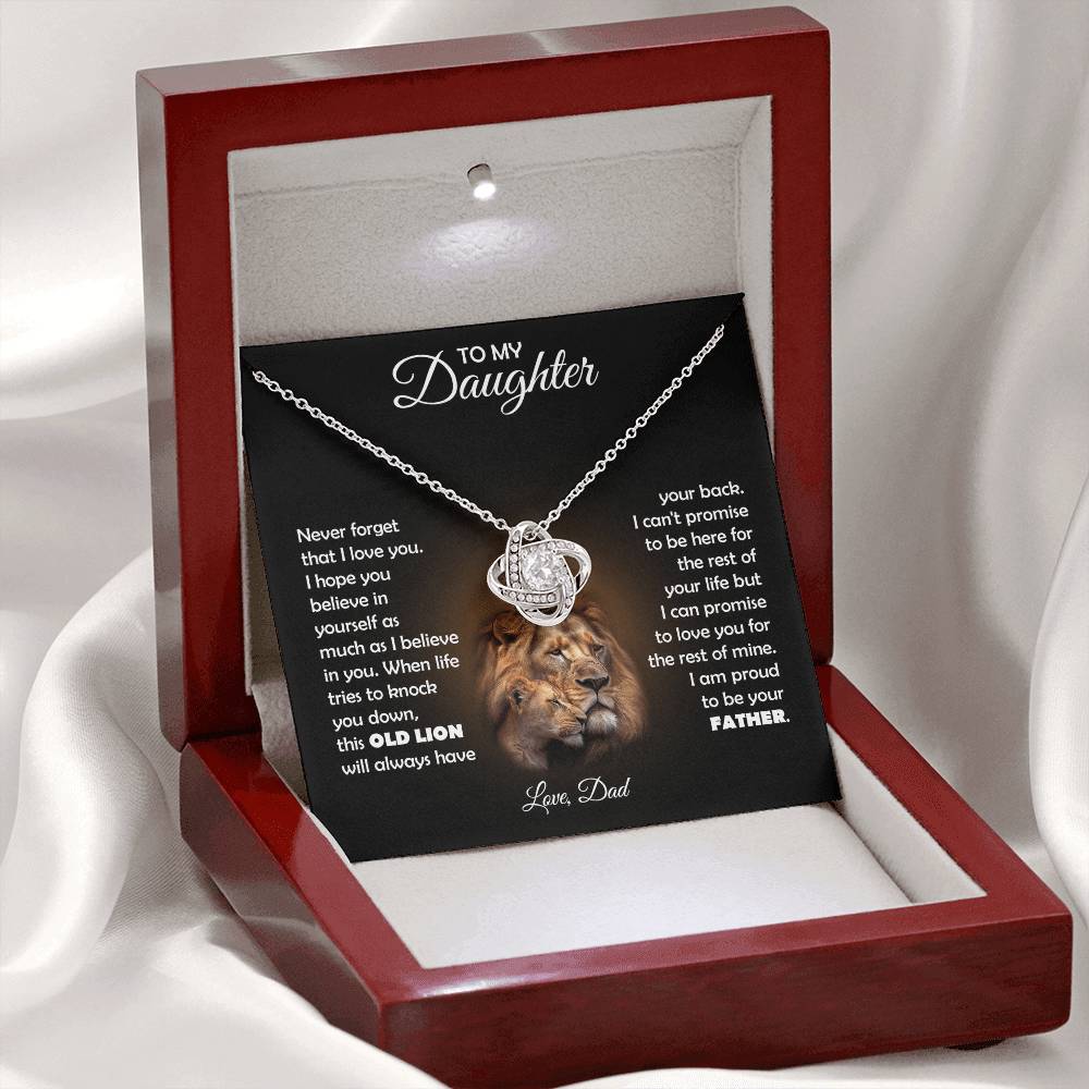 TO MY DAUGHTER THIS LION LOVE KNOT