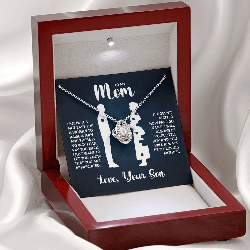 TO MY MOM LITTLE BOY BLUE LOVE KNOT