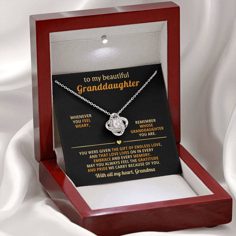 To my beautiful Granddaughter, You were given the gift of endless love
