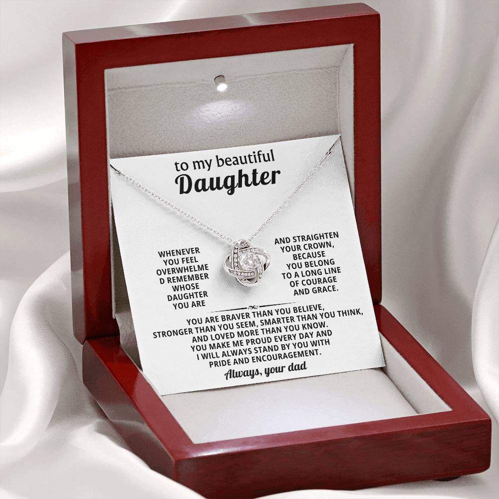 To my beautiful Daughter, You belong to a long line of courage and grace