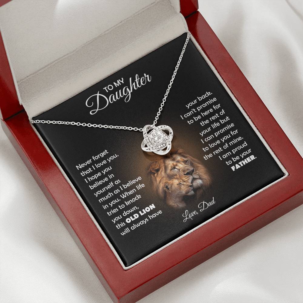 TO MY DAUGHTER THIS LION LOVE KNOT