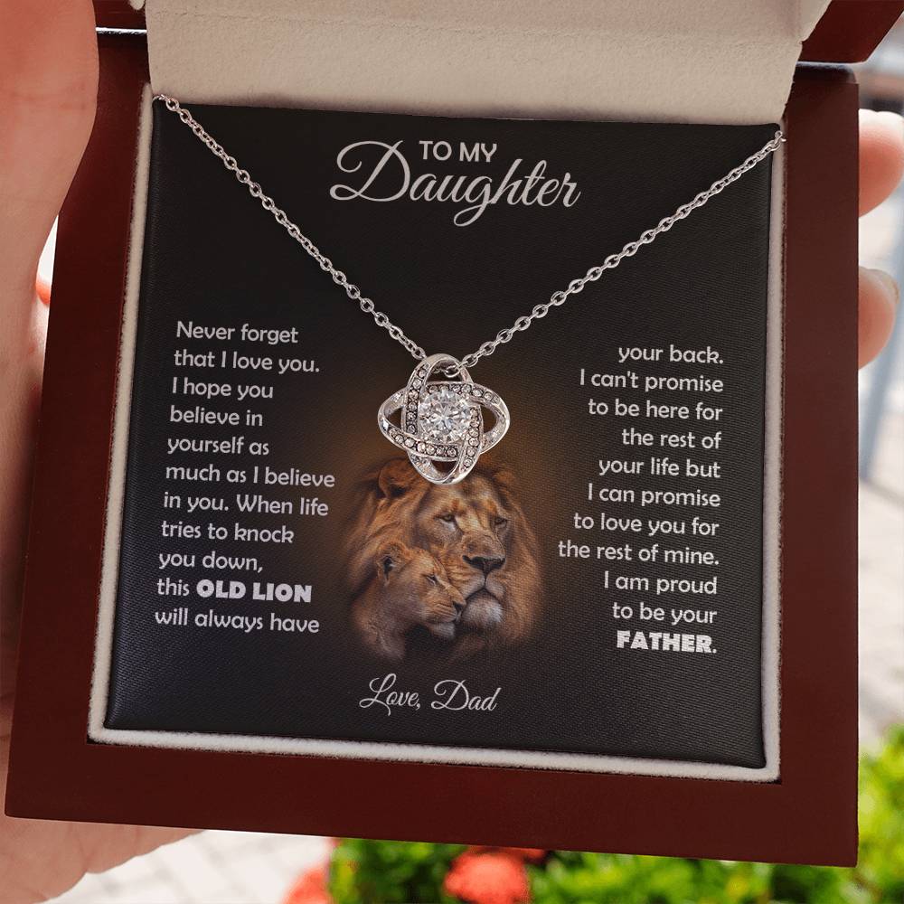 TO MY DAUGHTER THIS LION LOVE KNOT