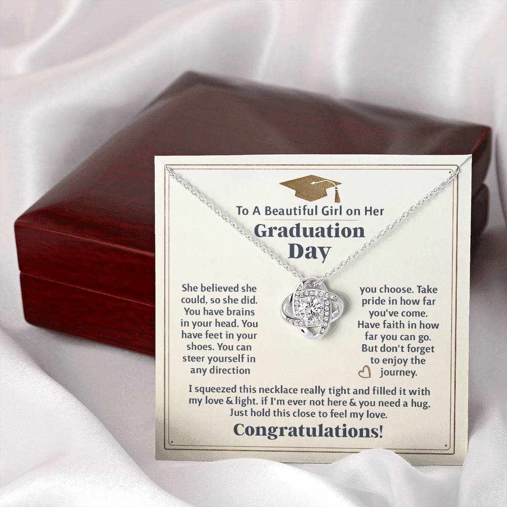 GRADUATION FOR HER BELIEVED LOVE KNOT NECKLACE