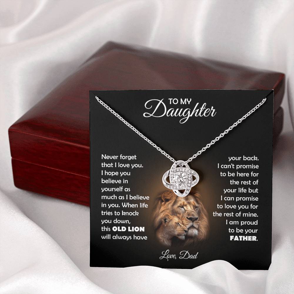 TO MY DAUGHTER THIS LION LOVE KNOT