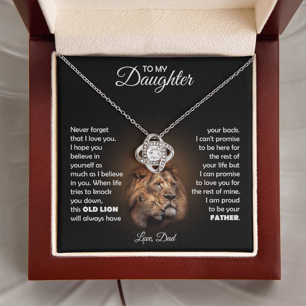 TO MY DAUGHTER THIS LION LOVE KNOT