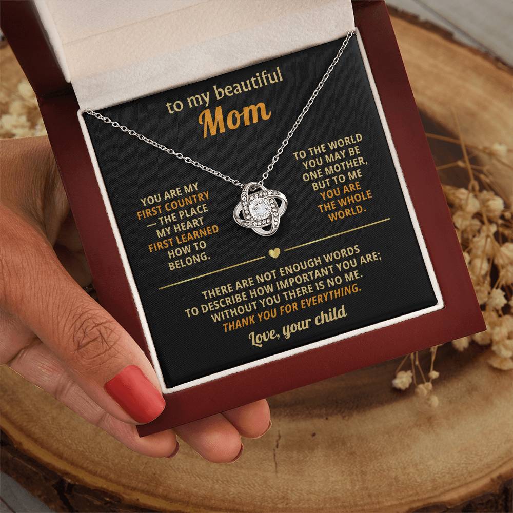 To my beautiful Mom, without you there is no me