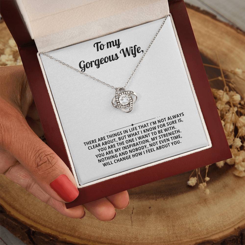 To my gorgeous wife, you are the one I want to be with