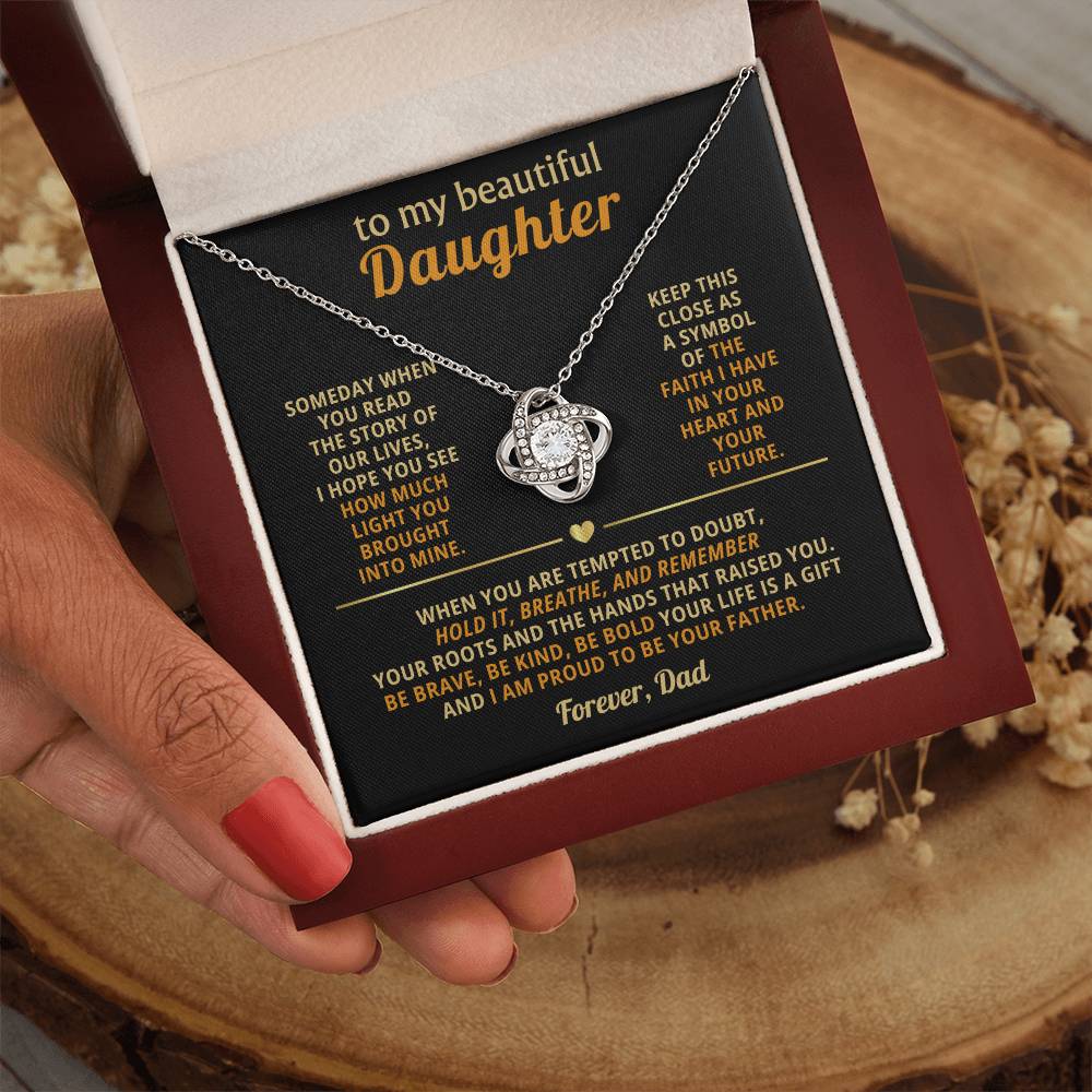 To my beautiful Daughter, Keep this close as a symbol of the faith I have in your heart and your future