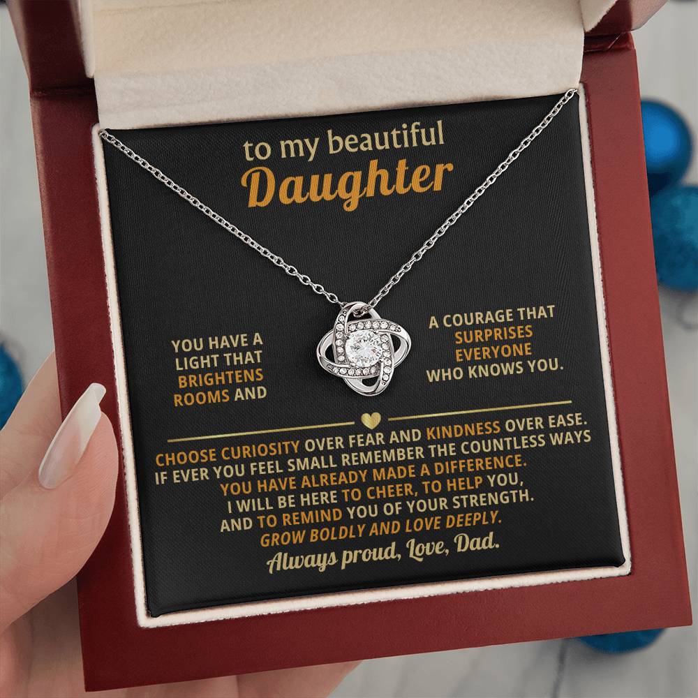 To my beautiful Daughter,Grow boldly and love deeply