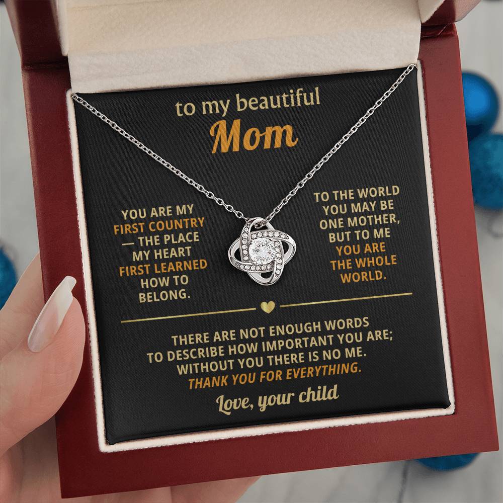 To my beautiful Mom, without you there is no me