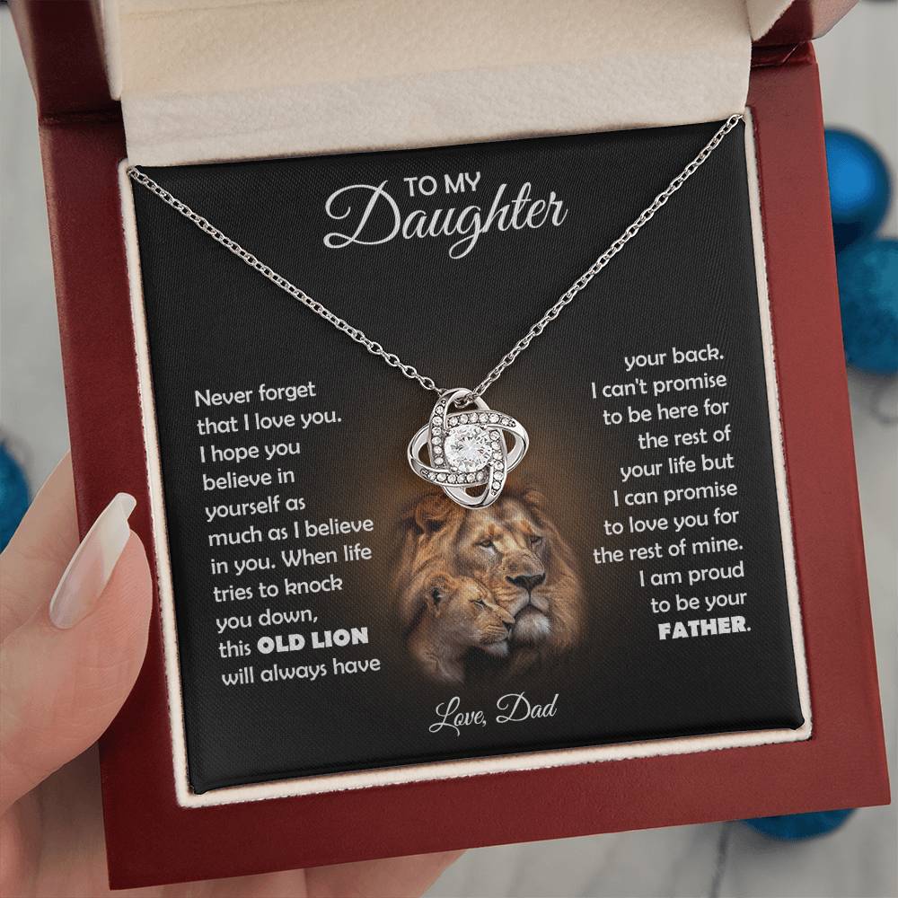 TO MY DAUGHTER THIS LION LOVE KNOT