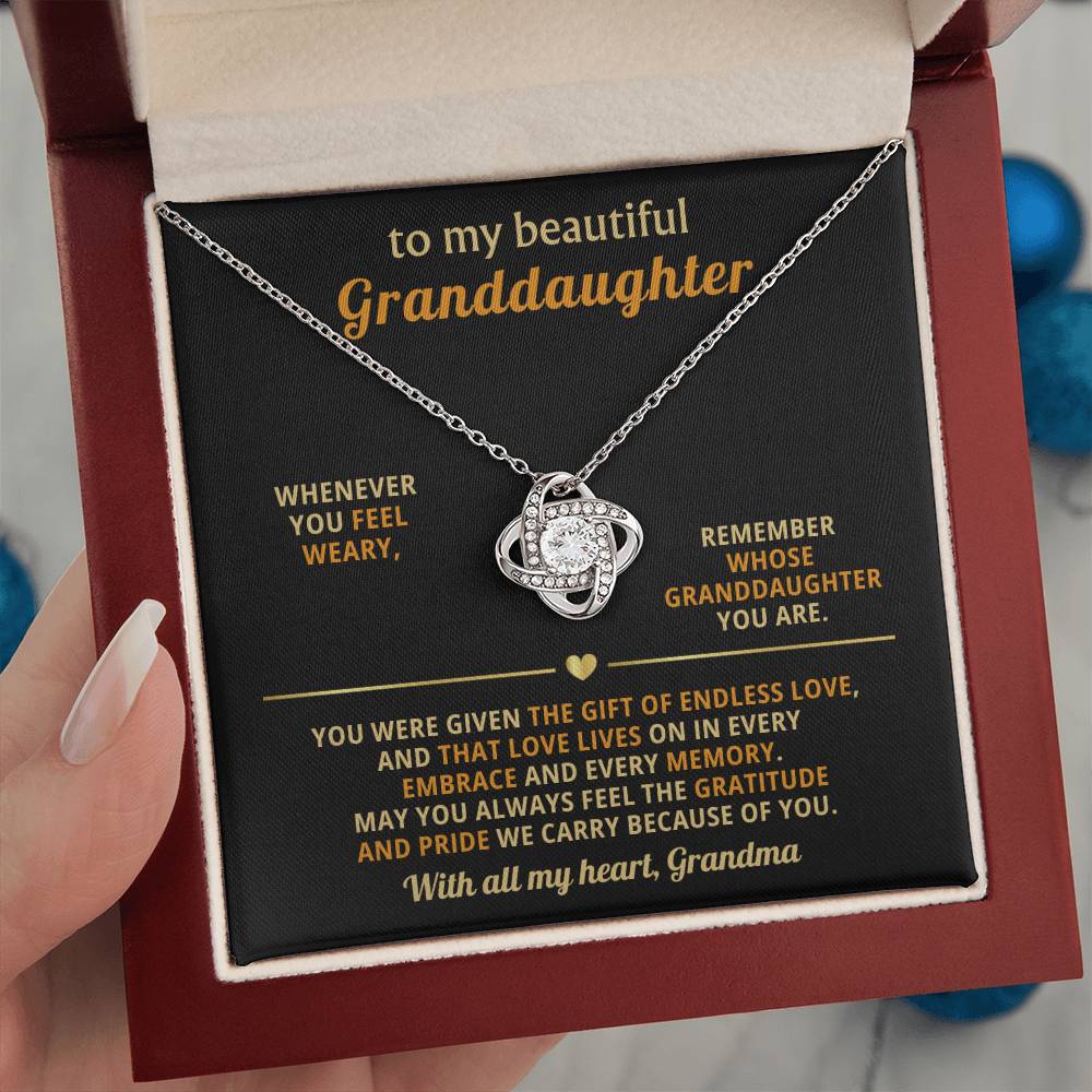 To my beautiful Granddaughter, You were given the gift of endless love