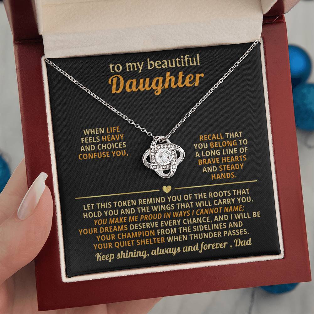 To my beautiful Daughter, I will be your champion from the sidelines