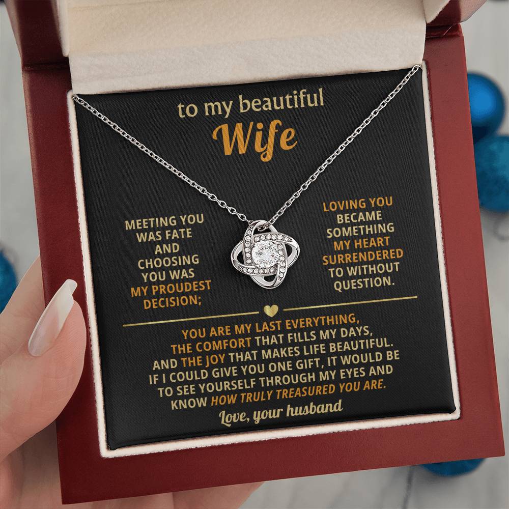 To my beautiful Wife, Meeting you was fate and choosing you was my proudest decision