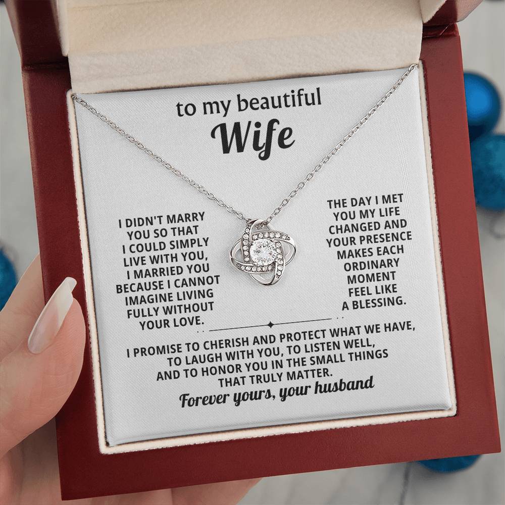 To my beautiful Wife, I promise to cherish and protect what we have