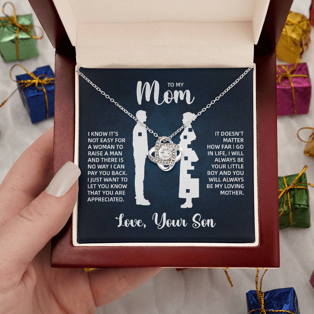 TO MY MOM LITTLE BOY BLUE LOVE KNOT
