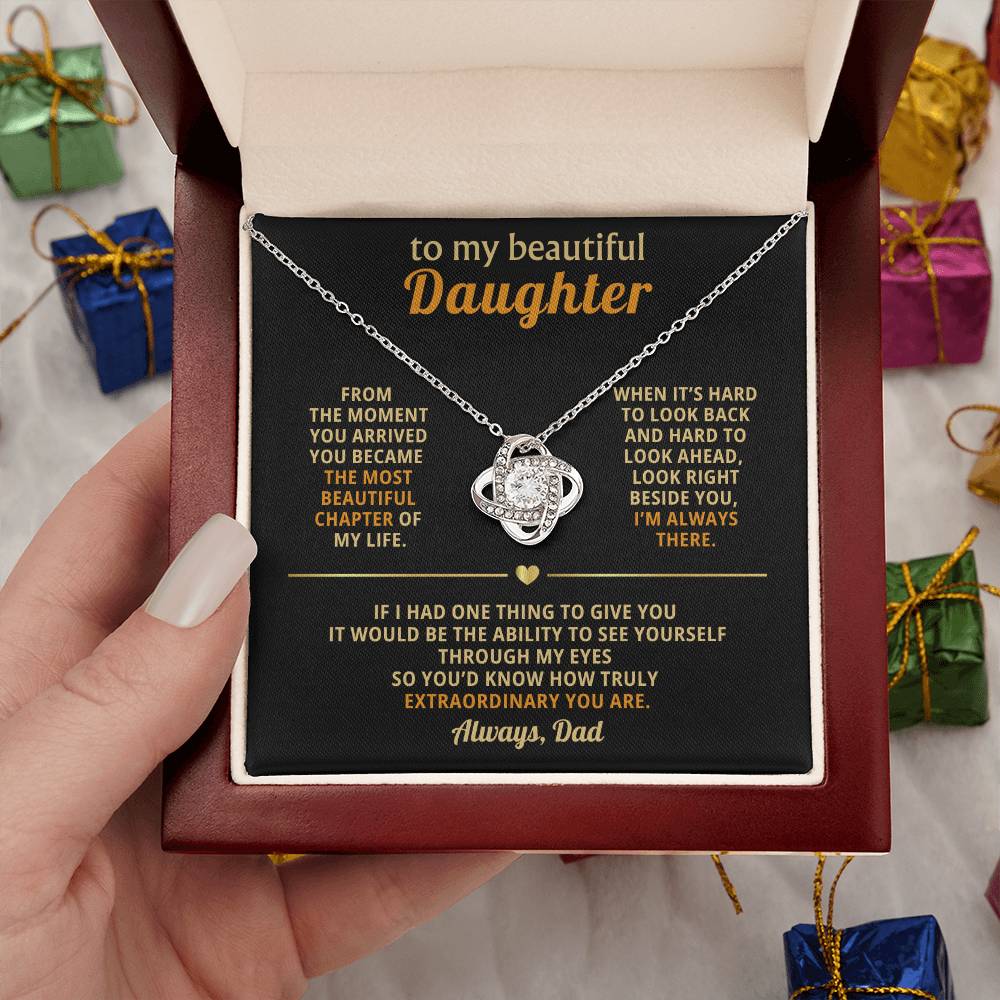To my beautiful daughter, You became the most beautiful chapter of my life