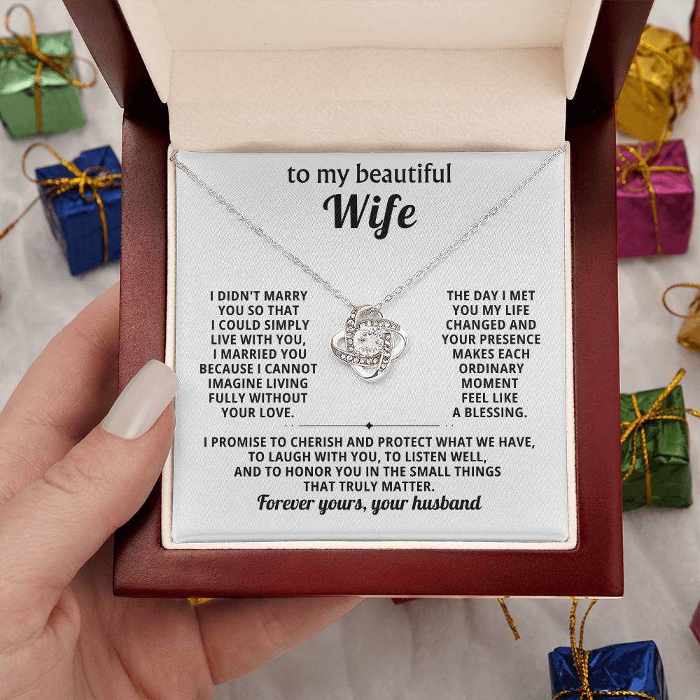 To my beautiful Wife, I promise to cherish and protect what we have