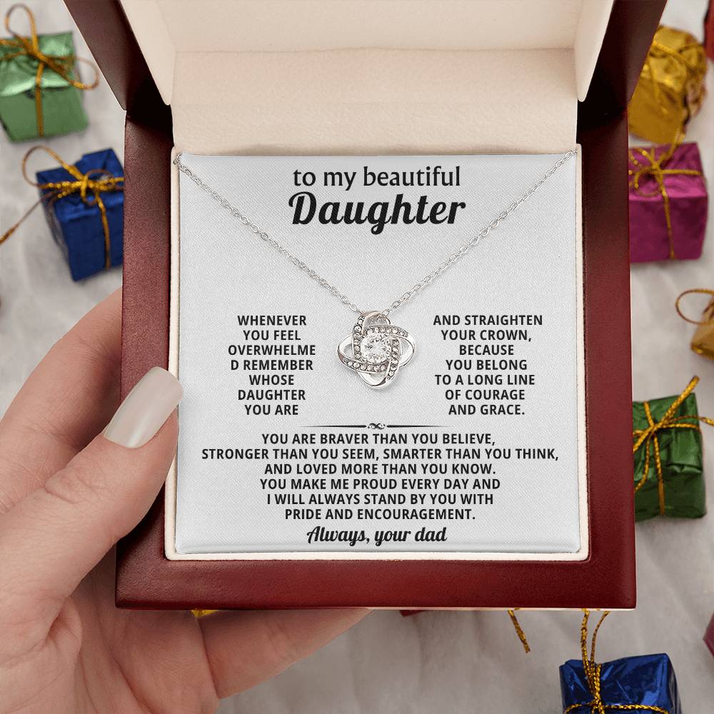 To my beautiful Daughter, You belong to a long line of courage and grace