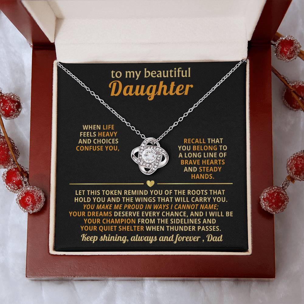 To my beautiful Daughter, I will be your champion from the sidelines