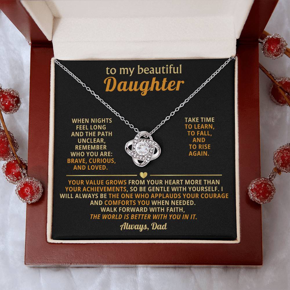 To my beautiful Daughter, Walk forward with faith, the world is better with you in it