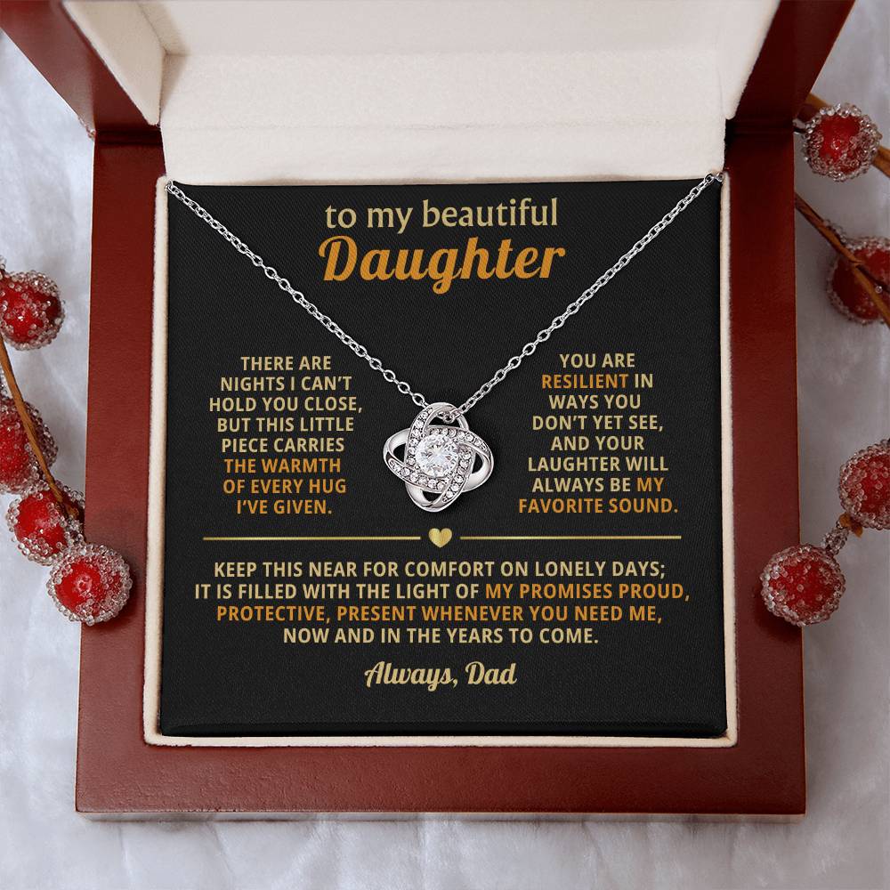 To my beautiful Daughter, This little piece carries the warmth of every hug I’ve given