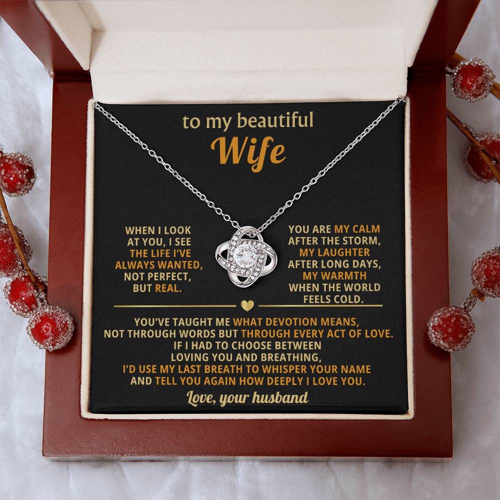To my beautiful Wife, When I look at you, I see the life I’ve always wanted